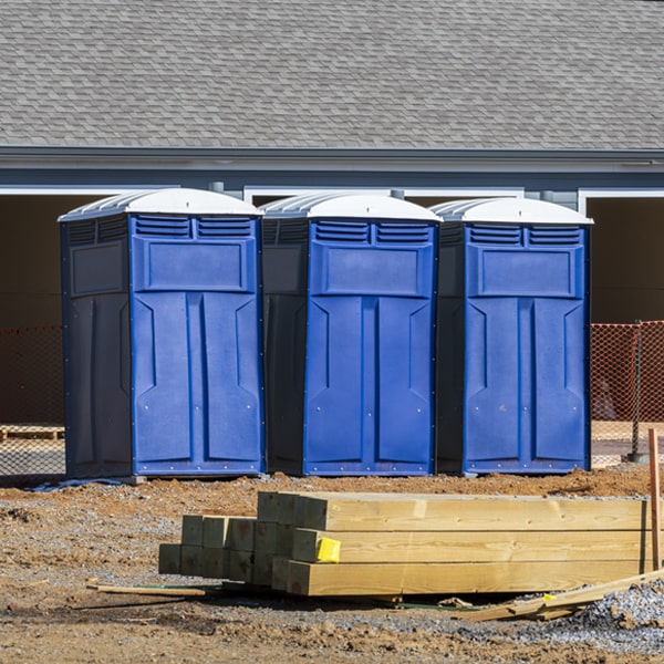 how often are the porta potties cleaned and serviced during a rental period in Underwood IA